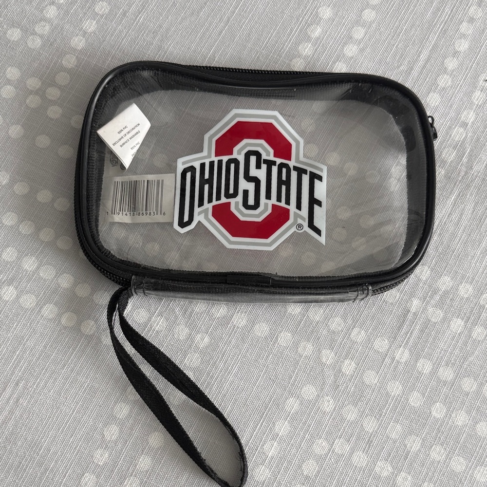 Ohio State Clear Zip Pouch - Red & Black Logo